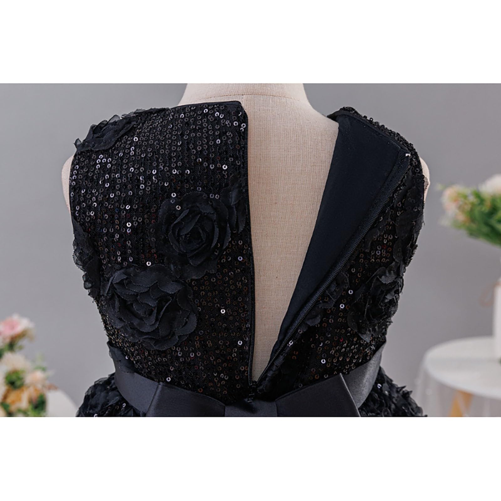Elegante abito da sera da ragazza, rosa, con paillettes, gonna per bambini, in tulle bianco, gonna con glitter