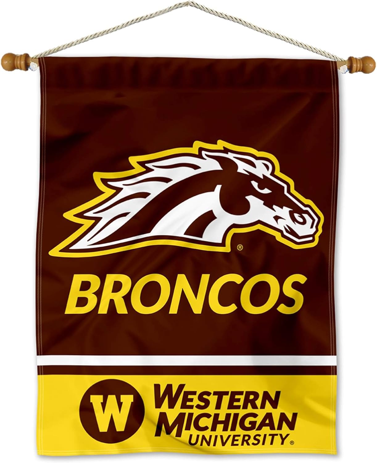 Western Michigan Broncos Banner with Hanging Pole