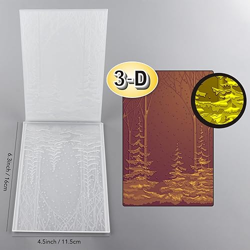Miniatura 2 de CYFUN DESIGN Carpeta de relieve con textura 3D que se desvanece, fondo de conchas de plástico para hacer tarjetas, álbumes de recortes y otras