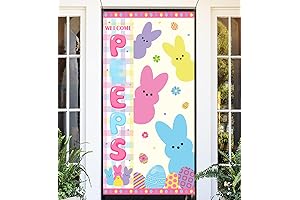 CMUSKO Easter Peep Easter Bunny Door Decorations
