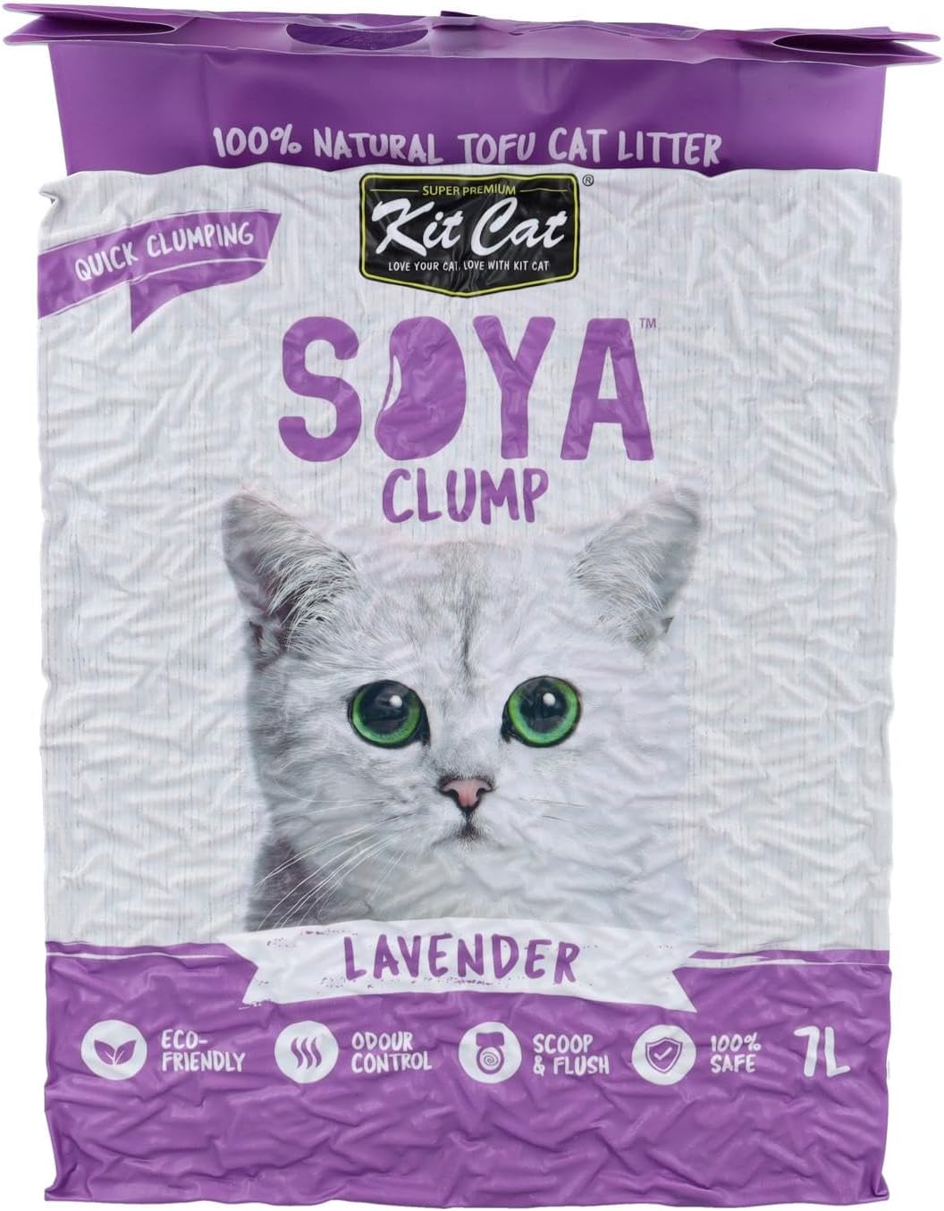 Kit Cat Soya Clump Soybean Litter - Lavender 7L