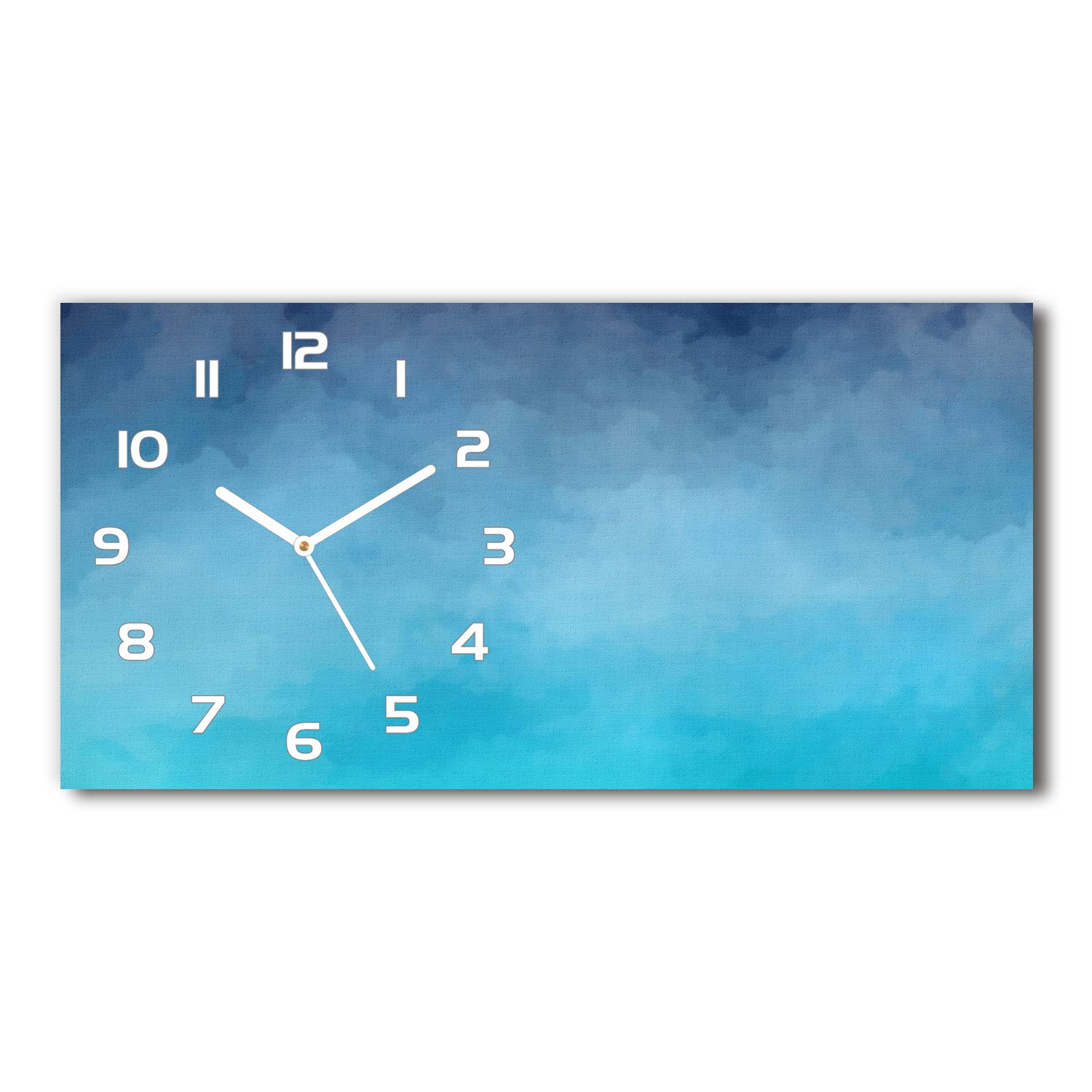 Horloge en verre salon rectangulaire 60x30 Tulup à poser sur un meuble design