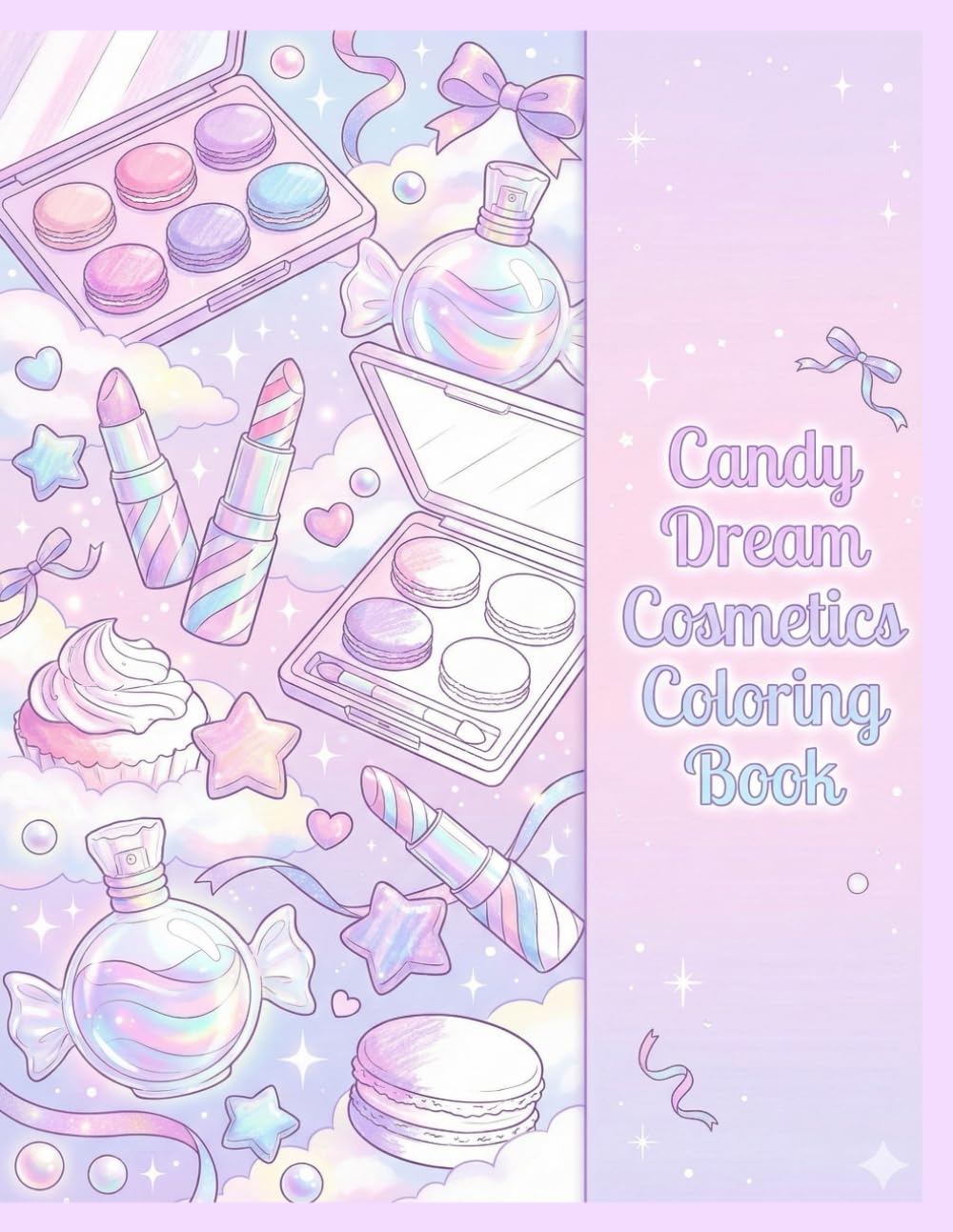 Candy Dream Cosmetics Coloring Book: A Sweet & Cute Dessert Cosmetics Coloring Book for Kids