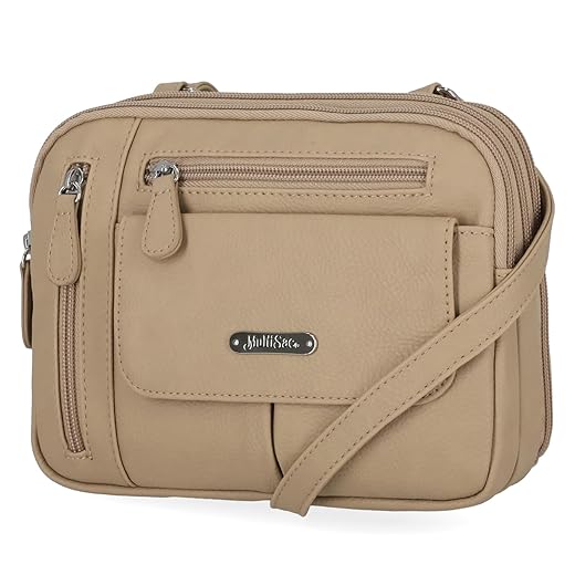 MultiSac Zippy Triple Compartment Crossbody Bag, Chino