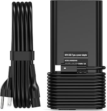 DJW 90W USB C Laptop Charger Replacement for Dell XPS 13 15 9500 17 9700 Latitude 3400 3500 5289 5300 Latitude 7420 7320 7390 2in1 Precision 3540 3470 Type C AC Adapter Power Cord