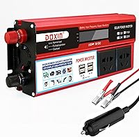 Vista 1 de Inversor de corriente para automóvil de 12 V, 24 V a 110 V, 220 V, convertidor de automóvil con 4 puertos USB, convertidor de adaptador