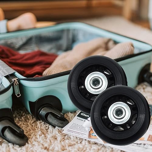 Miniatura 6 de Maleta Kit de reemplazo de rueda de equipaje Ruedas universales de goma giratoria rodamiento herramienta (juego de 2 rondas) (OD: 80 W: 24 ID:6