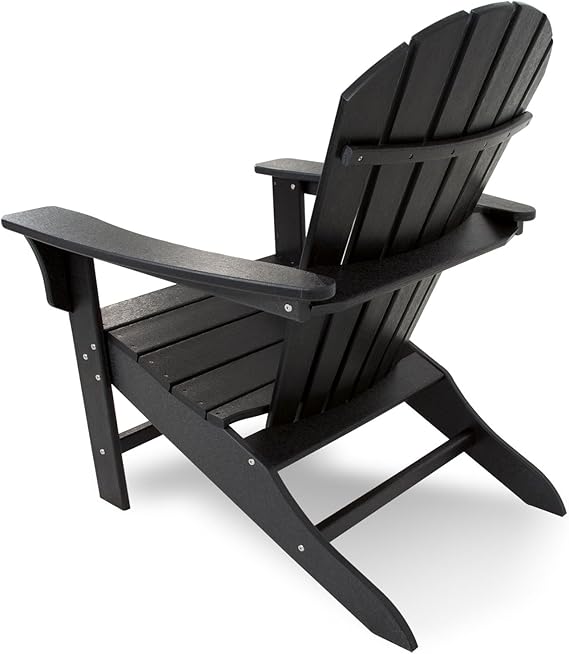 Trex Outdoor Furniture Yacht Club Shellback Adirondack Chair in Charcoal Black