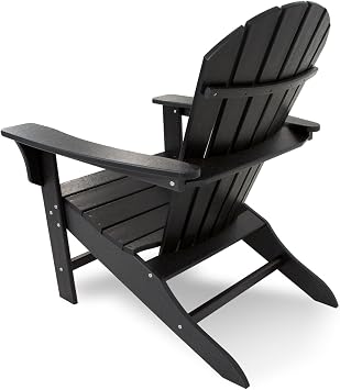 Trex Outdoor Furniture Yacht Club Shellback Adirondack Chair in Charcoal Black