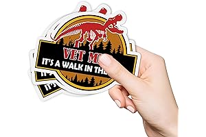 3Pcs Vet Med Stickers - Walk in The Park, Veterinary Medicine, Animals Die-Cut