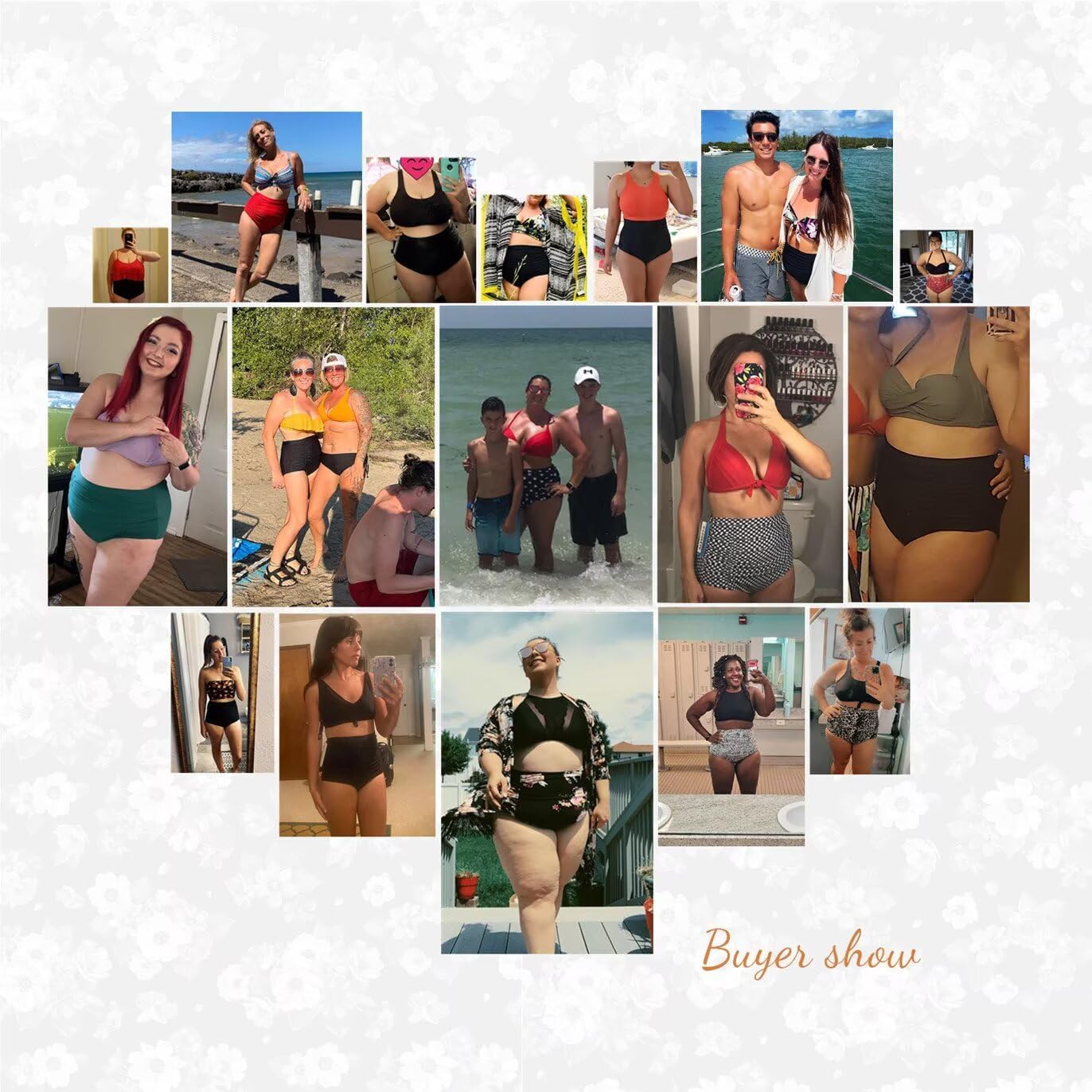 COCOPEAR Women's Ruched High Waisted Bikini Bottom Retro Vintage Swim Short Tankinis - Image 5