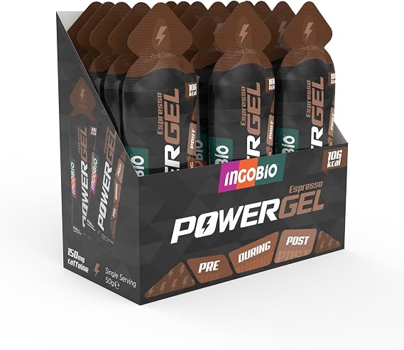 ingobio PowerGEL Espresso + 150mg Caffeine Elektrolit İçeren Sporcu Enerji Jeli - 15 Adet