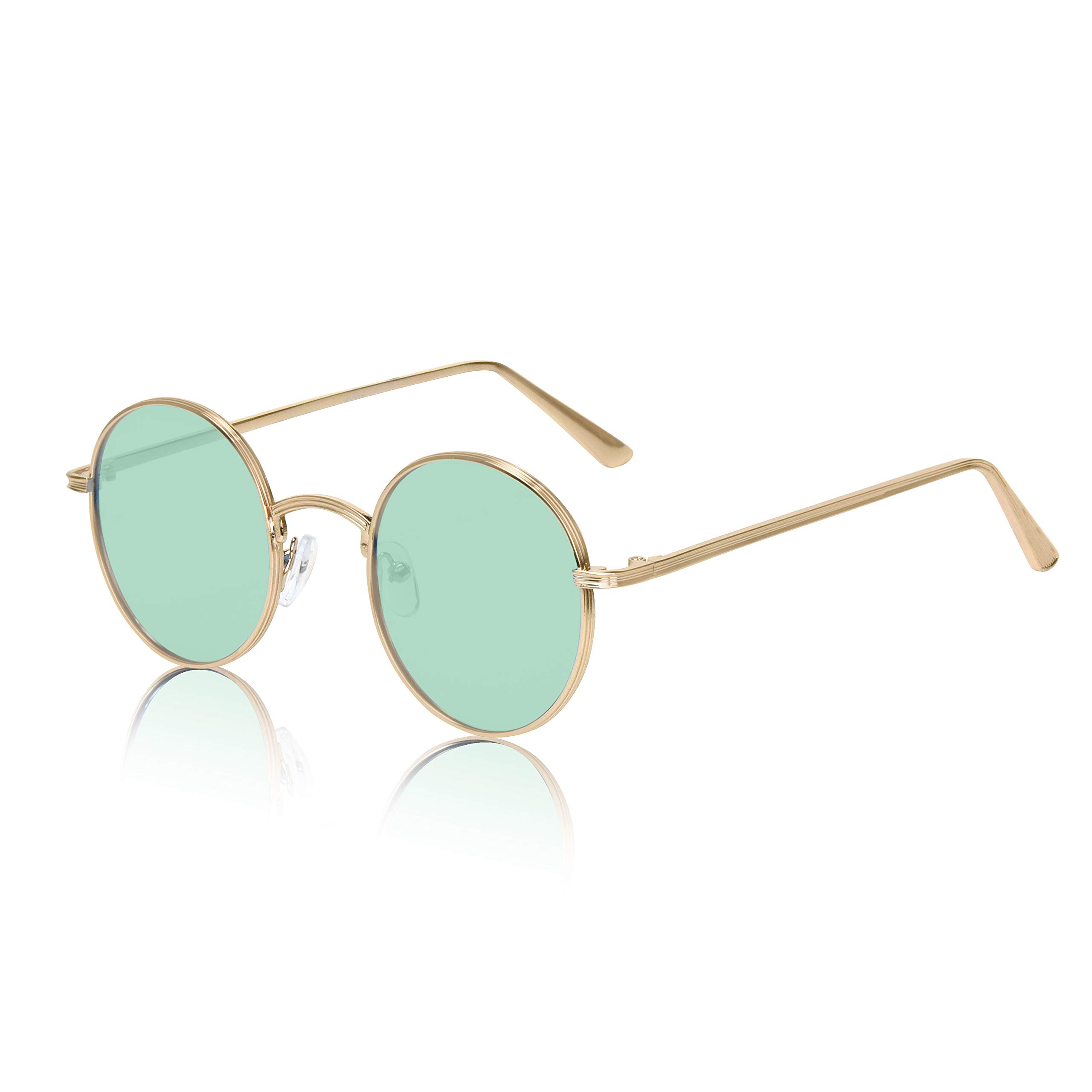 Sunny Round Sunglasses Hippie Vintage Small Circle Gold Glasses