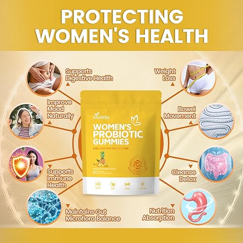 Miniatura 2 de VivoNu Gomitas de Piña para Mujeres Ph, Gomitas de Probióticos para Mujeres, Gomita de Equilibrio Femenino, Gomitas de Probióticos de Mango y Piña