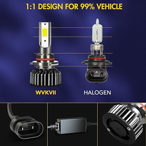 Miniatura 2 de Compatible con bombillas LED Nissan Titan 2004-2015 9005HB3 de haz alto + kit de bombillas de haz bajo 9006HB4, súper brillante 6000K blanco frío,