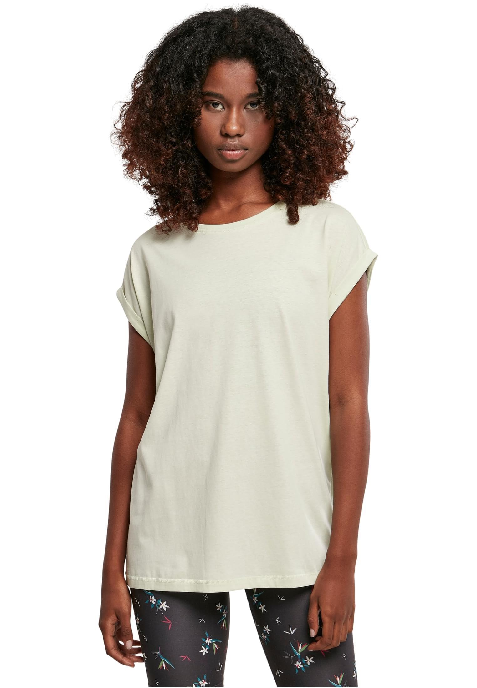 Urban Classics Ladies Extended Shoulder Tee Frauen T-Shirt lila Basics, Casual Wear, Streetwear
