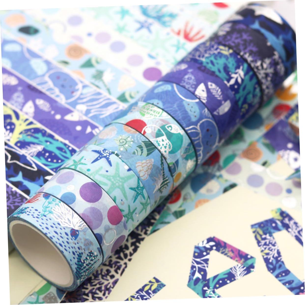 Lurrose 30rotoli Nastro Adesivo Decorativo Washi Confezione Da Ocean Series Per Fai Da Te Crafting e Decorazioni Artistiche