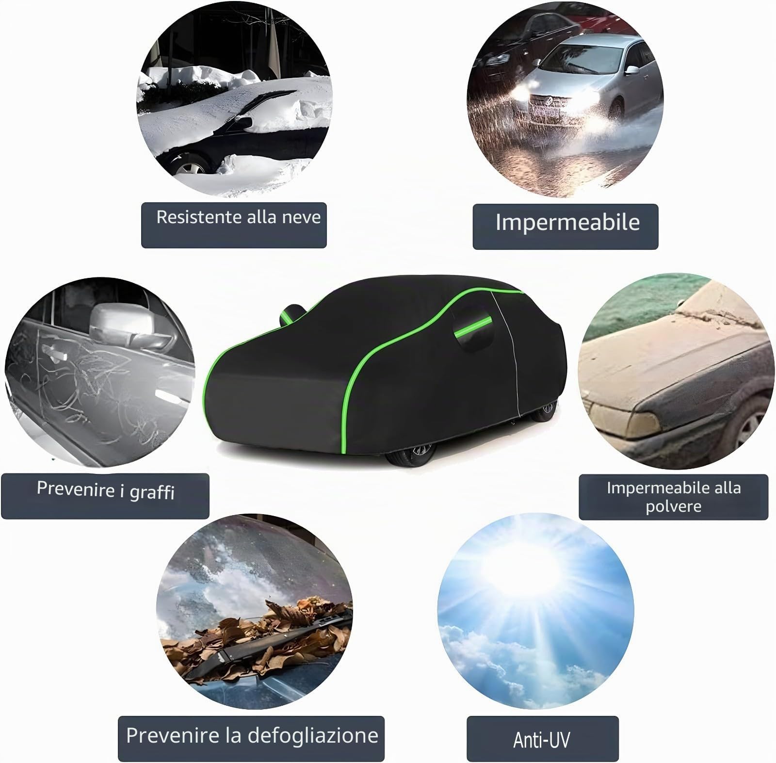 Telo copriauto per Alfa Romeo Stelvio,Quattro Stagioni,Interno ed Esterno,Anti-Incrostazione,Anti-Sabbia,Anti-Pioggia e Neve,Anti-Gelo,Anti-Invecchiamento