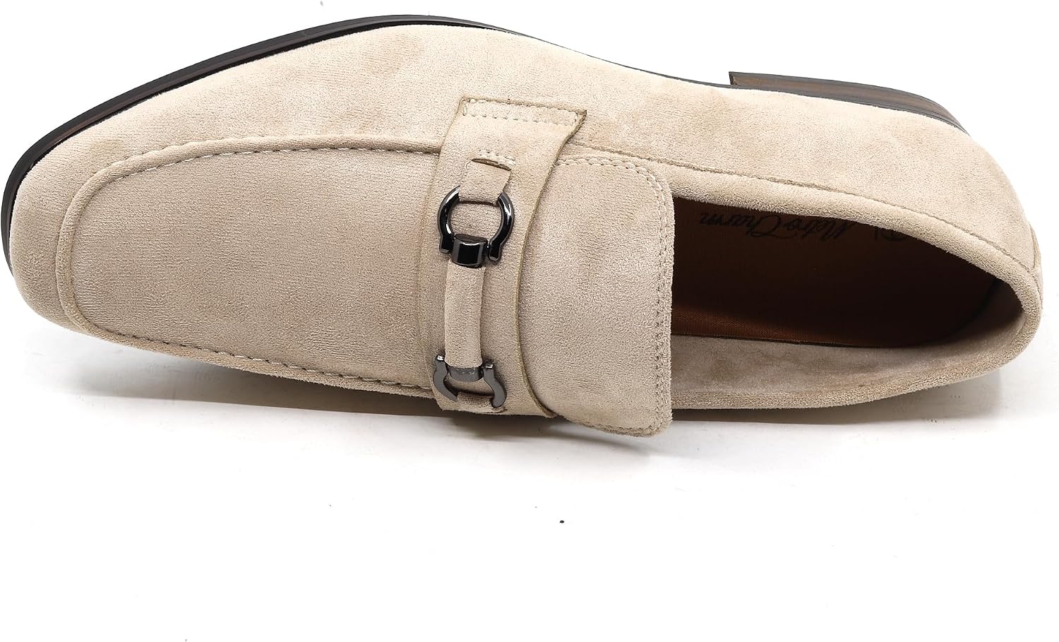 Metrocharm Men's Business Casual Style Loafers with Metal Bit, Slip-On Dress Shoes ARTHUR-03