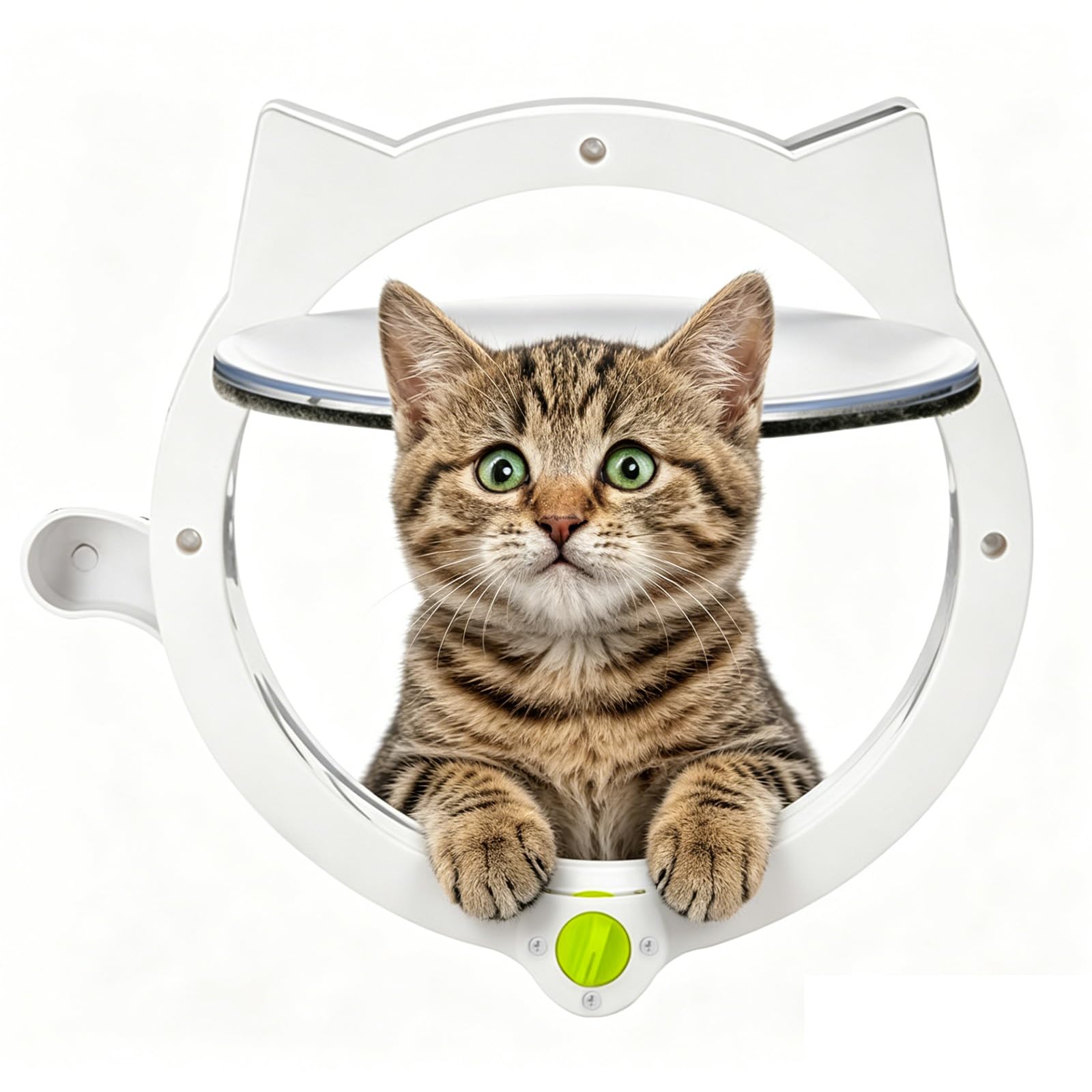 Puerta para gatos resistente a la intemperie y solapa aislante para perros pequeños de pared