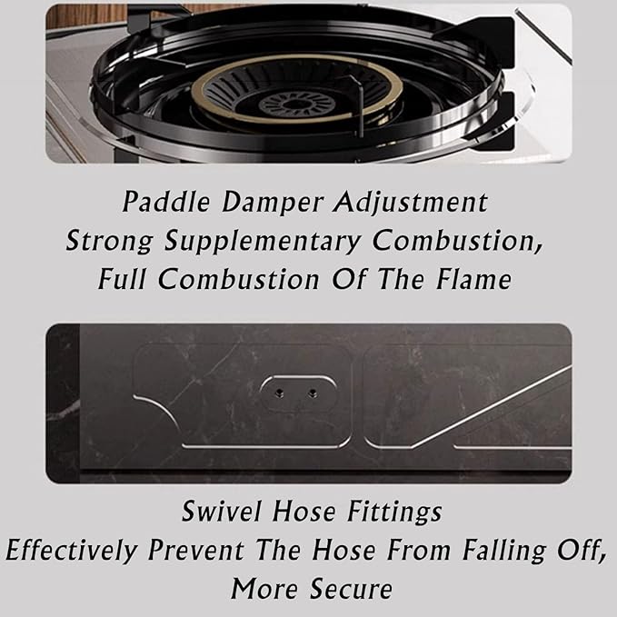 Estufa de Gas 2 Puestos 38 cm Ancho Empotrable miniatura 5