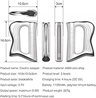 Vista 2 de Nuevo cuchillo de fascia herramienta de masaje multifuncional regalo de Navidad cuchillo eléctrico para fascia para relajación muscular raspador