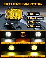 Vista 2 de Auxbeam Luces LED redondas+cuadradas de 5 pulgadas para todo terreno