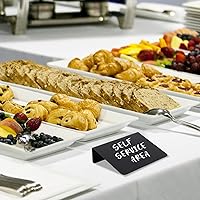 Vista 5 de Paquete de 12 mini letreros de pizarra de 4 x 3 pulgadas para alimentos, fiestas, bufé, bodas y panadería