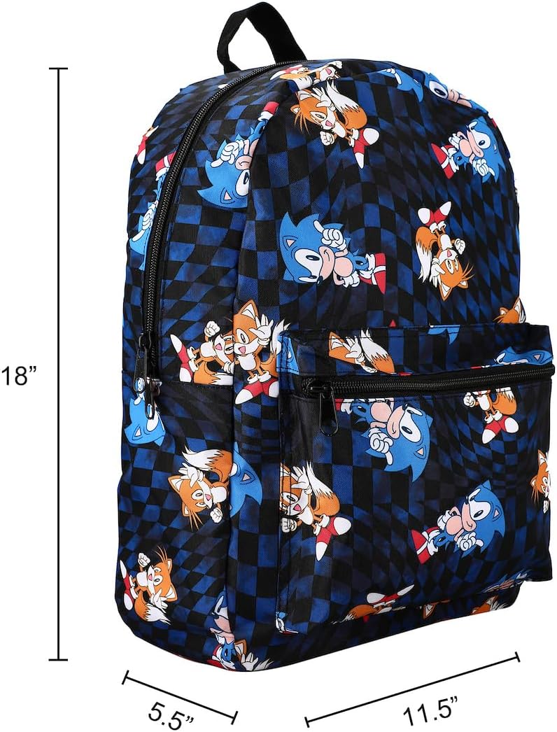 Bioworld Sonic The Hedgehog Character Print Backpack