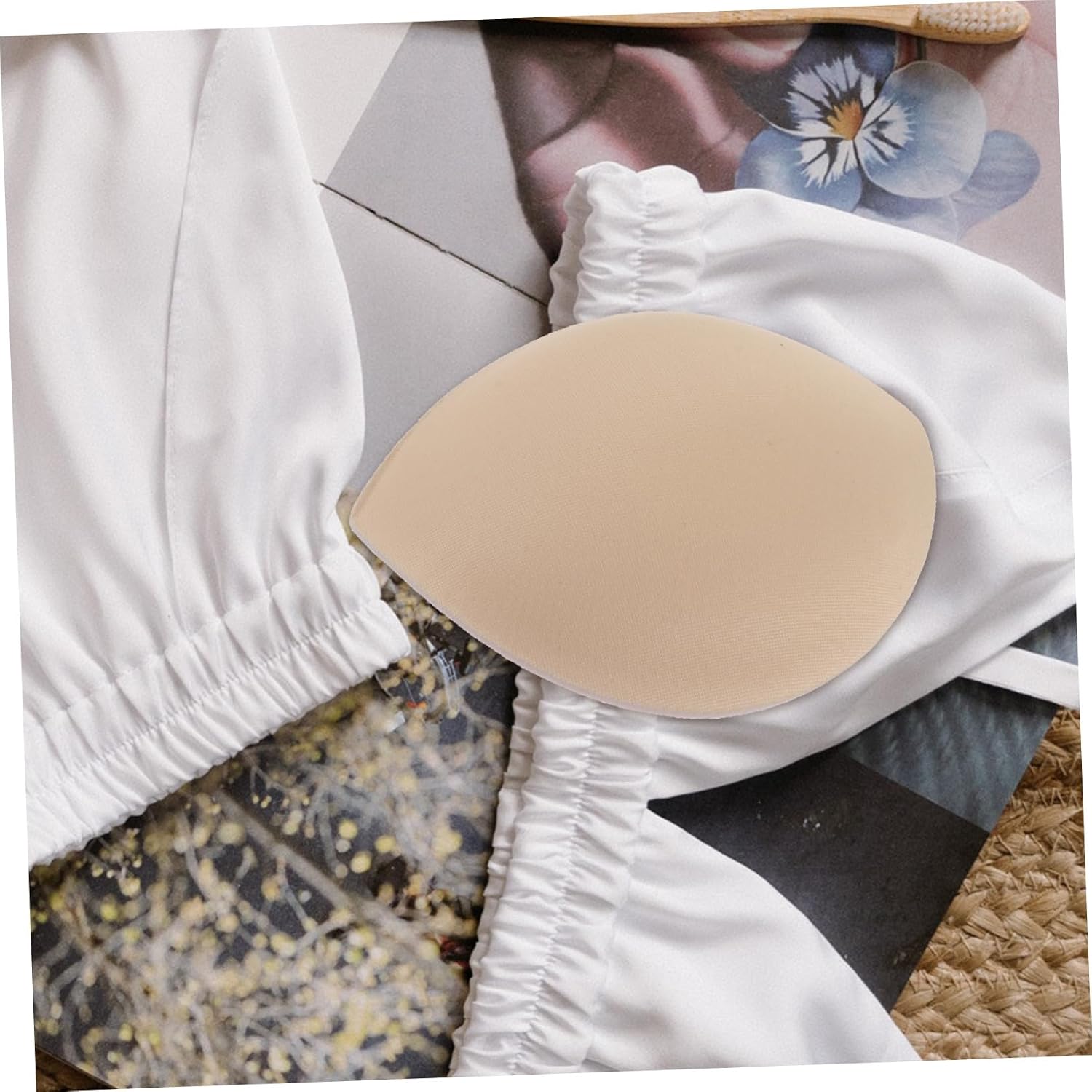 VALICLUD 5 Pairs Foam Bra Pads Inserts Replacement Removable Sport Sponge Bra Push Up Pads for Women Girls Skin Color