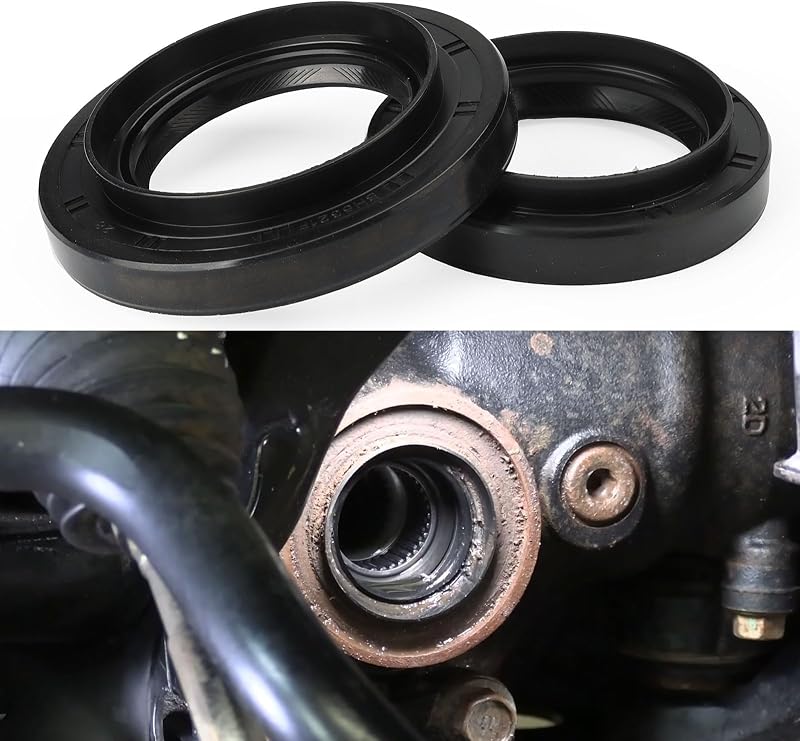 2PCS 90311-47027 90311-47013 Sello delantero del portador del diferencial y juego de sellos de aceite del eje de transmisión del eje CV delantero Sello del eje de transmisión para Toyota 4Runner Sequoia Tundra Tacoma, para FJ Cruiser Land Cruiser