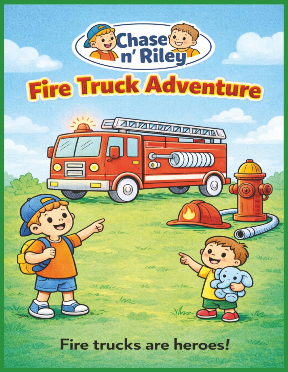 Chase n' Riley: Fire Truck Adventure: A Fun Toddler Coloring Book About Fire Trucks and Firefighters (Ages 1–4) (Chase n' Riley Adventures)