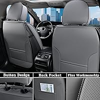 Vista 3 de Coverado Car Seat Covers Full Set, 5 Seats Leather Seat Covers for Cars, Waterproof Seat Covers Front and Back, Car Seat Protectors Car Seat