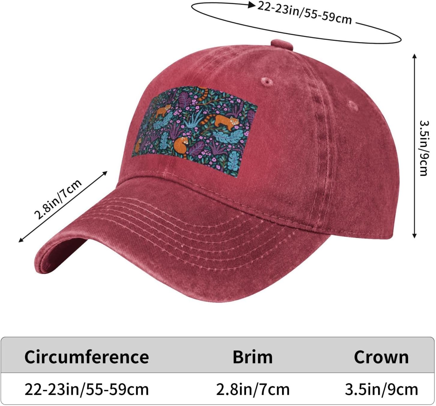 Cat Print Print Fashion Cowboy Hat Baseball Cap Personalized Denim Cap for Unisex Men Women