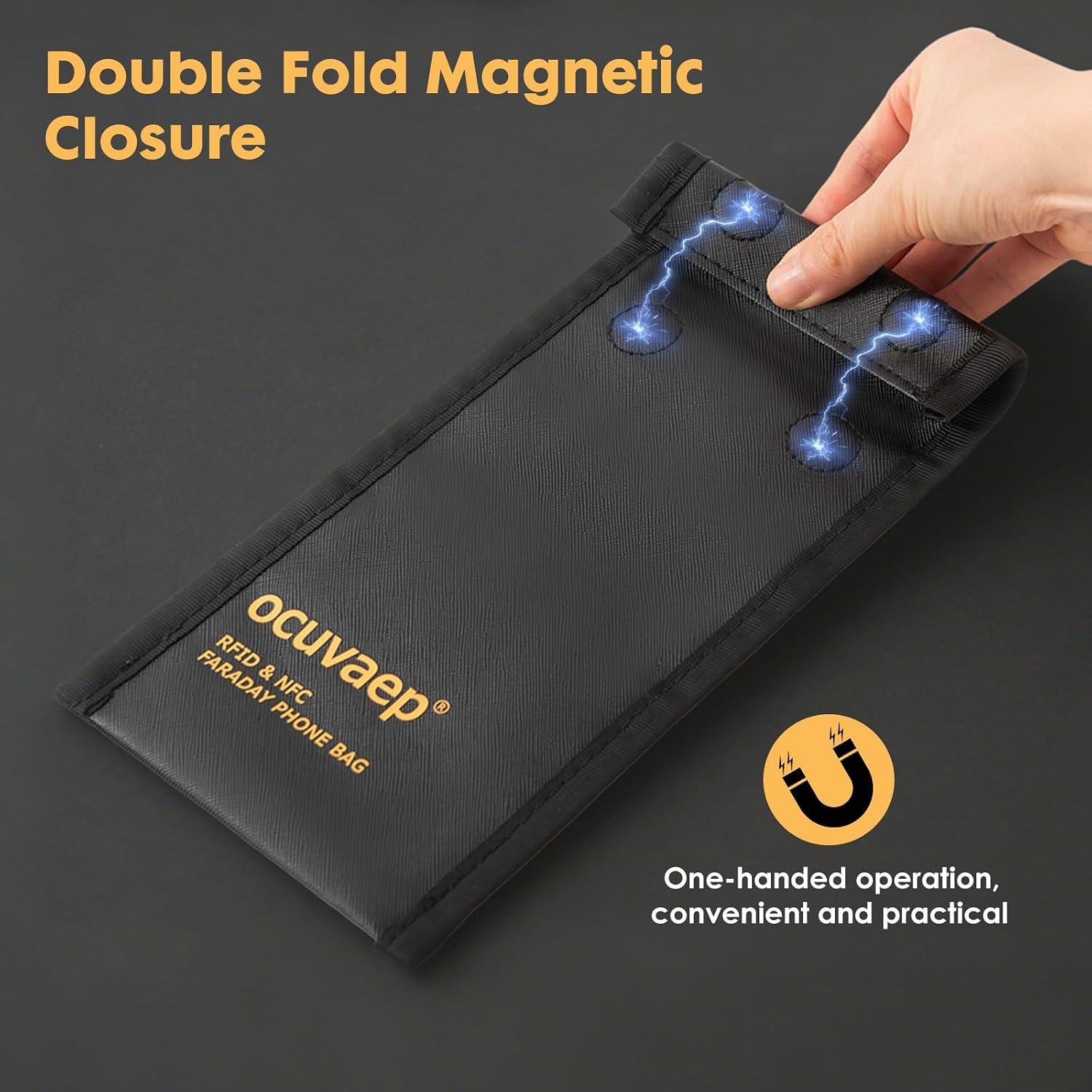 Faraday Bags for Phones & Car Keys [2 Pack] | Military Grade Signal Blocker, RFID Anti-Theft Pouch for 5G GPS WiFi Bluetooth, Privacy Protection Travel Case