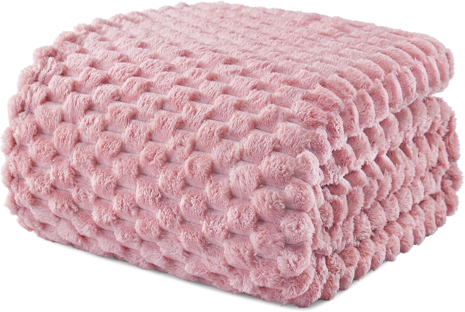 King size fleece blanket with jacquard velvet pattern