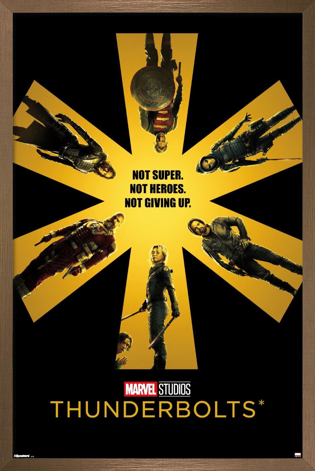 Marvel Thunderbolts (2025) - One Sheet Wall Poster, 34L" x 22.4W", Bronze Framed Version
