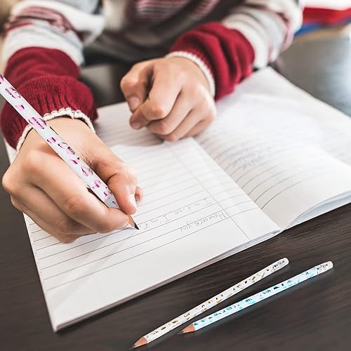 Miniatura 5 de 24 lápices de mariposa personalizados con borradores, bolígrafo de madera novedoso con estampado novedoso, suministros de regreso a clases, para