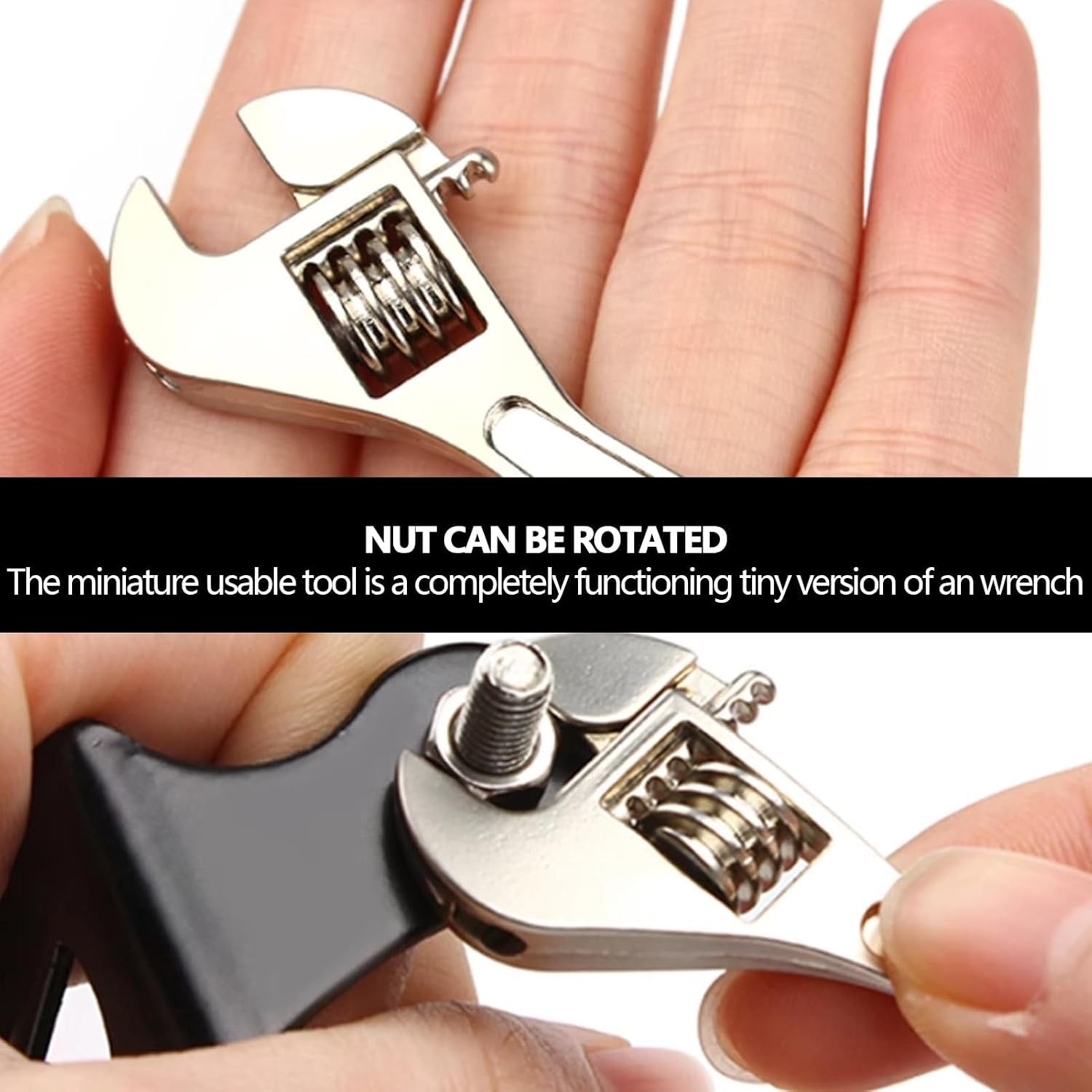 10-Piece Adjustable Wrench Keychain Set for Bags and DIY Accessories image 4