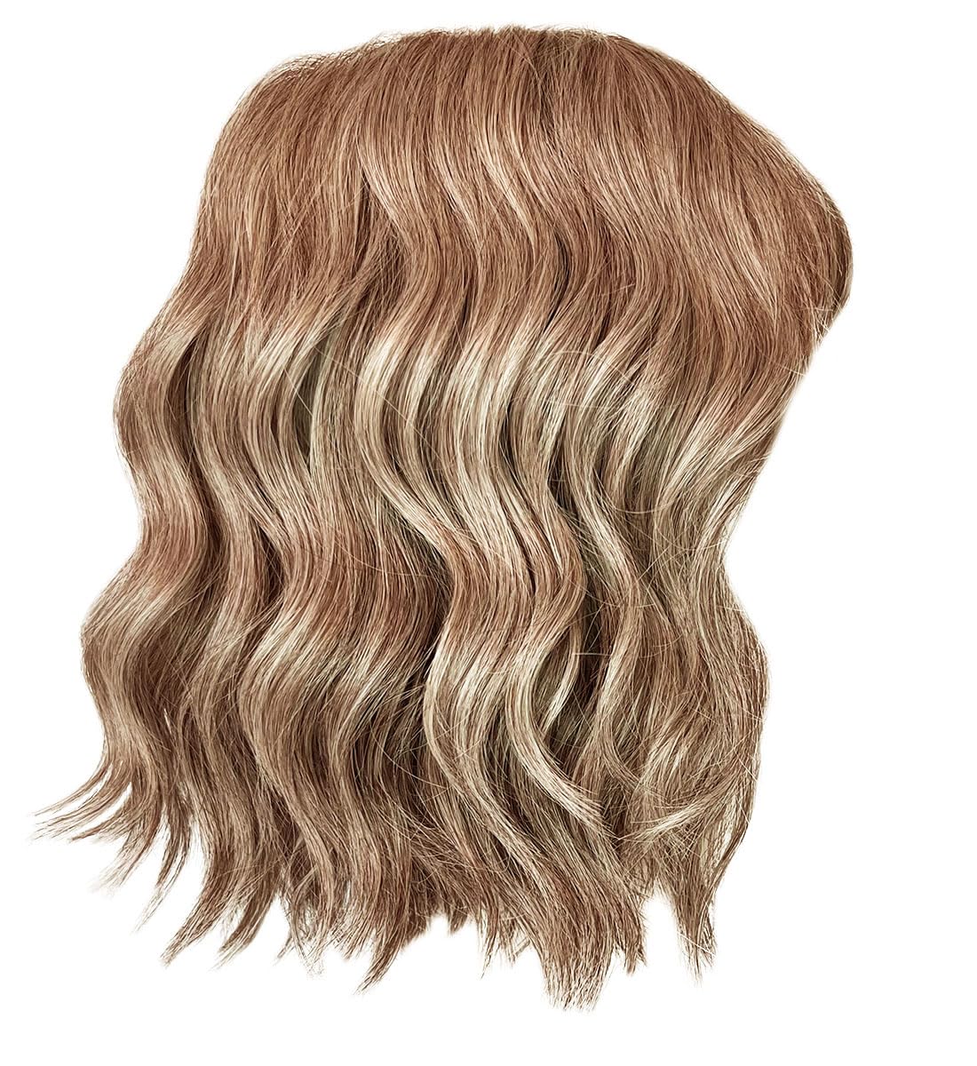 Conquer The Waves Wig Color Shadow Shades Wheat - Gabor 10.25" Mid-Length Soft Beach Waves Wispy Bangs Heat Friendly Synthetic Womens Avg Comfort Cap Wavy Peluca Extended Lace Front