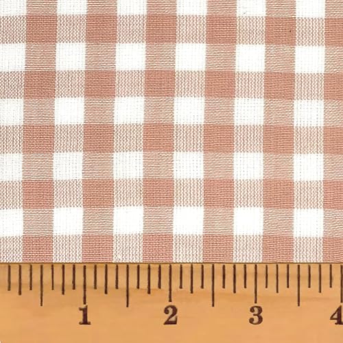 JCS - Tela hecha en casa 100% algodón a cuadros, color rosa flora 5, vendido por The Yard