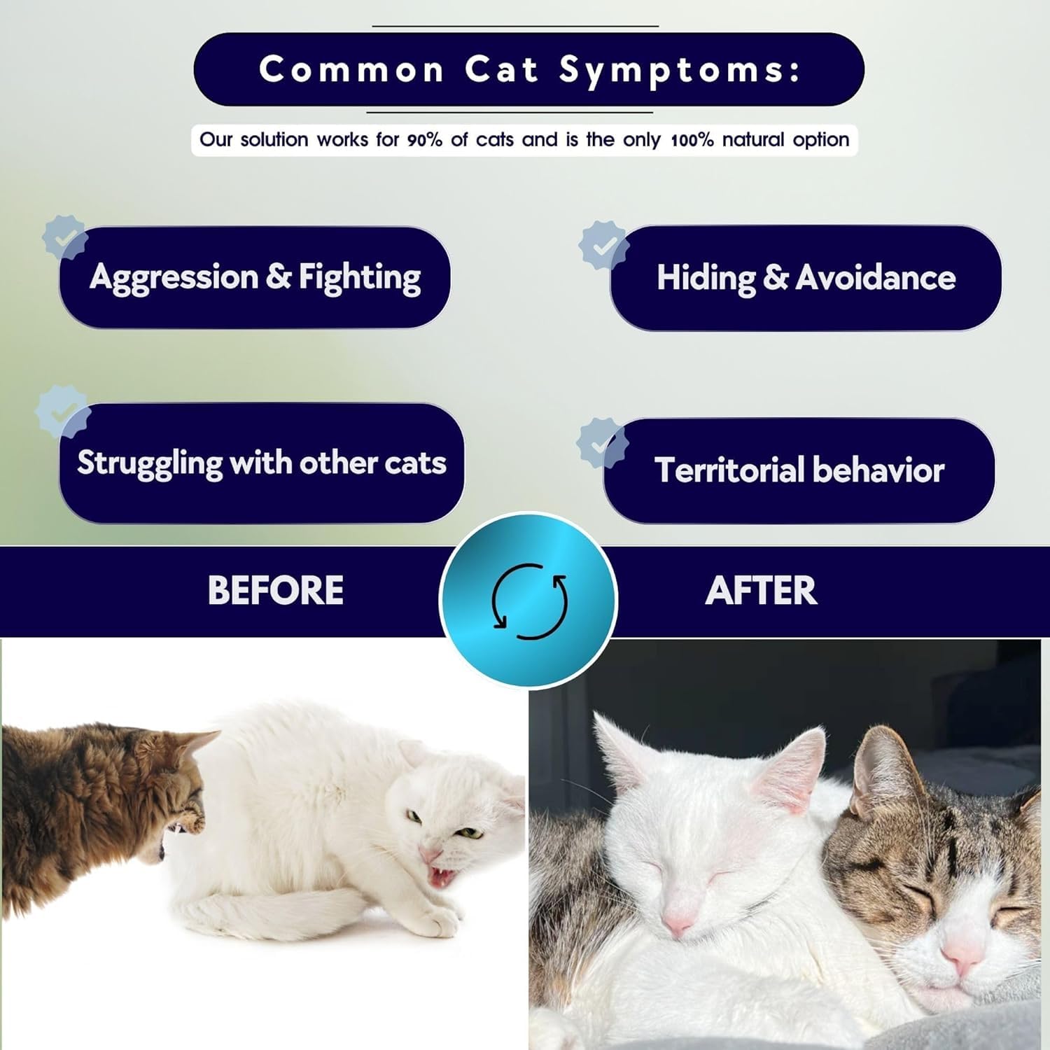 Cat Aggression Relief Calming Collar, Natural Anxiety Relief, Breakaway Vet-Approved Relaxer, Pet-Safe Collar with Essential Oils (Light Blue - Myrrh) - image 4