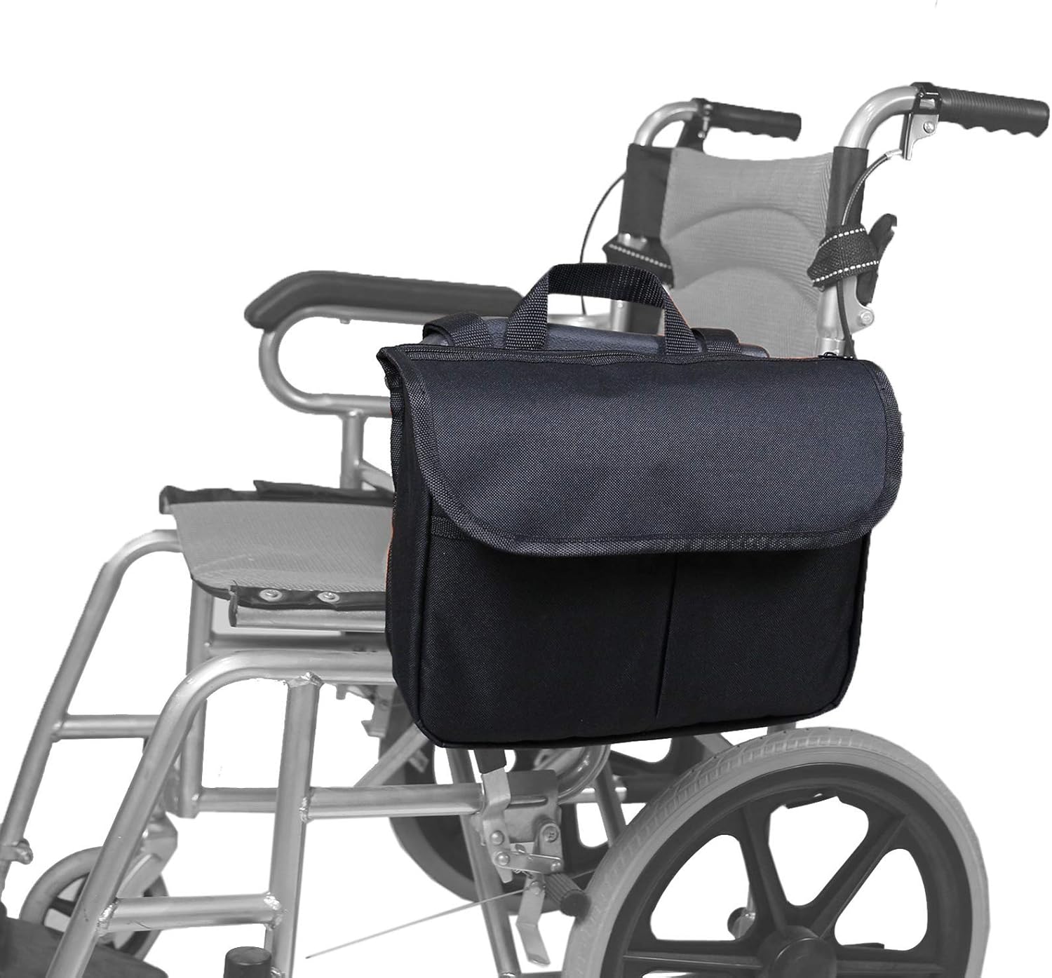 MCNUSS Wheelchair Carry Bag Arm Rest Pouch for Rollator, Walkers, Power Wheel Chairs and Knee