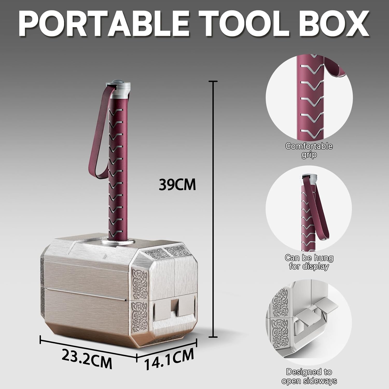 Hammer Tool Box, 28 Piece Metal Tool Kit for Home Improvement, DIY Daily Repair, Cool Christmas Gifts for Men & Dad