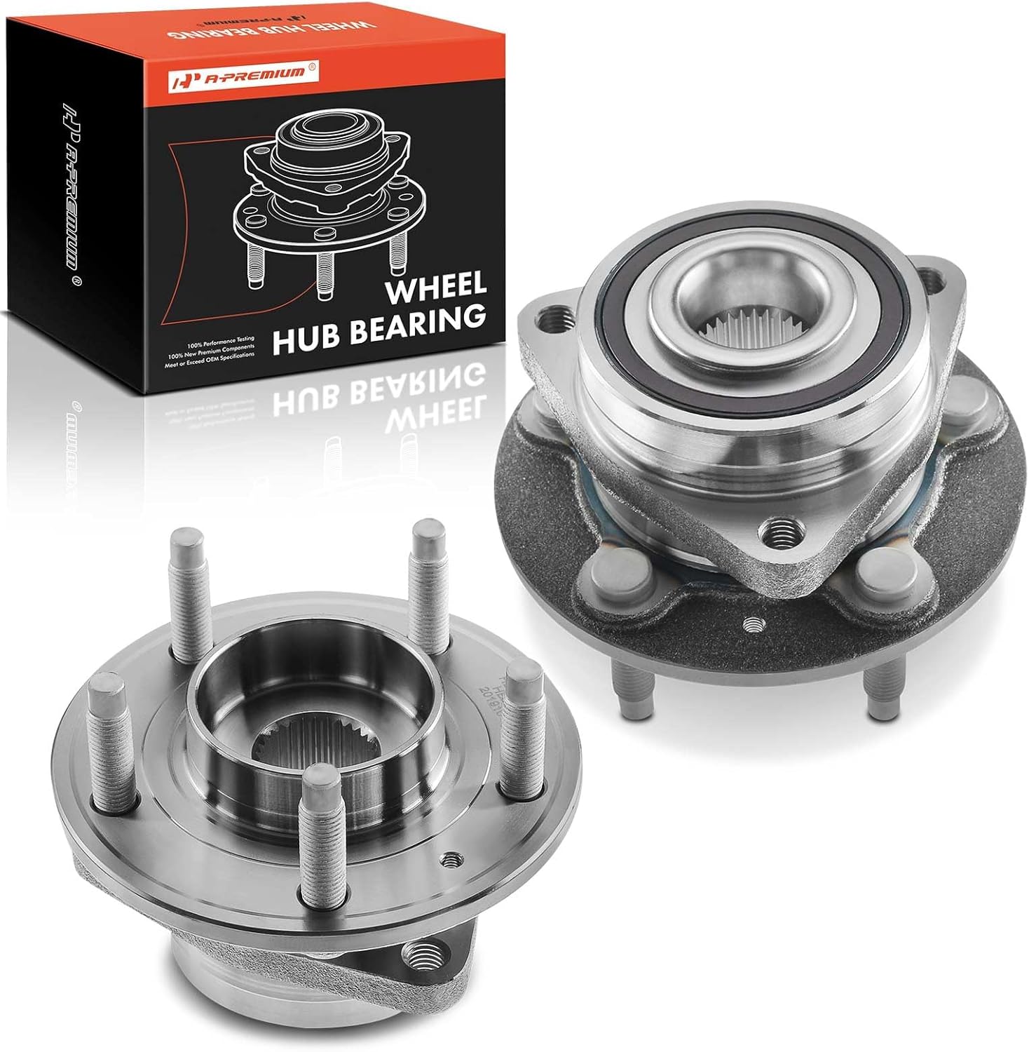 A-Premium 2 x Wheel Bearing and Hub Assembly with 5-Lug Compatible with Chevy Cruze 2014-2015, Volt 2011-2015, Orlando 2012-2014, Buick Verano 2012-2017, Cascada 2016-2017