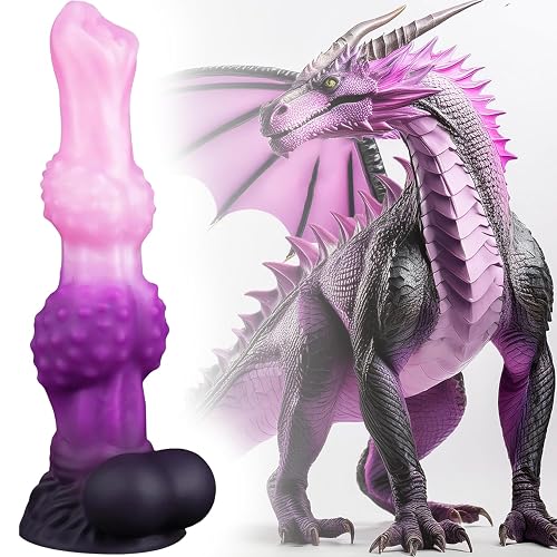 10" Monster Dildo Fantasy Horse Dildo with 2 Knots, Huge Dildo Thick Dildo with Strong Suction Cup, Dragon Dildo Dog Big Knot Dildo for Women Sex, Toys for Men Gay, Adult Toys for Women Men