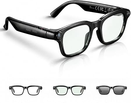 AI Smart Glasses With Camera, 1080P Video Recording Glasses, 8MP Camera Glasses for Men Women, AI Voice, Real-Time Translation, Photochromic Lenses, IP65, Bluetooth Audio for Travel, Meetings & Vlog