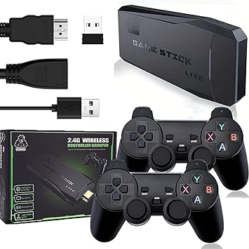 Bestie toys Wireless Console Game Stick Video Game Console Built-in Classic Games 8 Bit Mini Retro Controller HDMI Output Dual Player-4K Ultra HD Game Stick Gaming Console