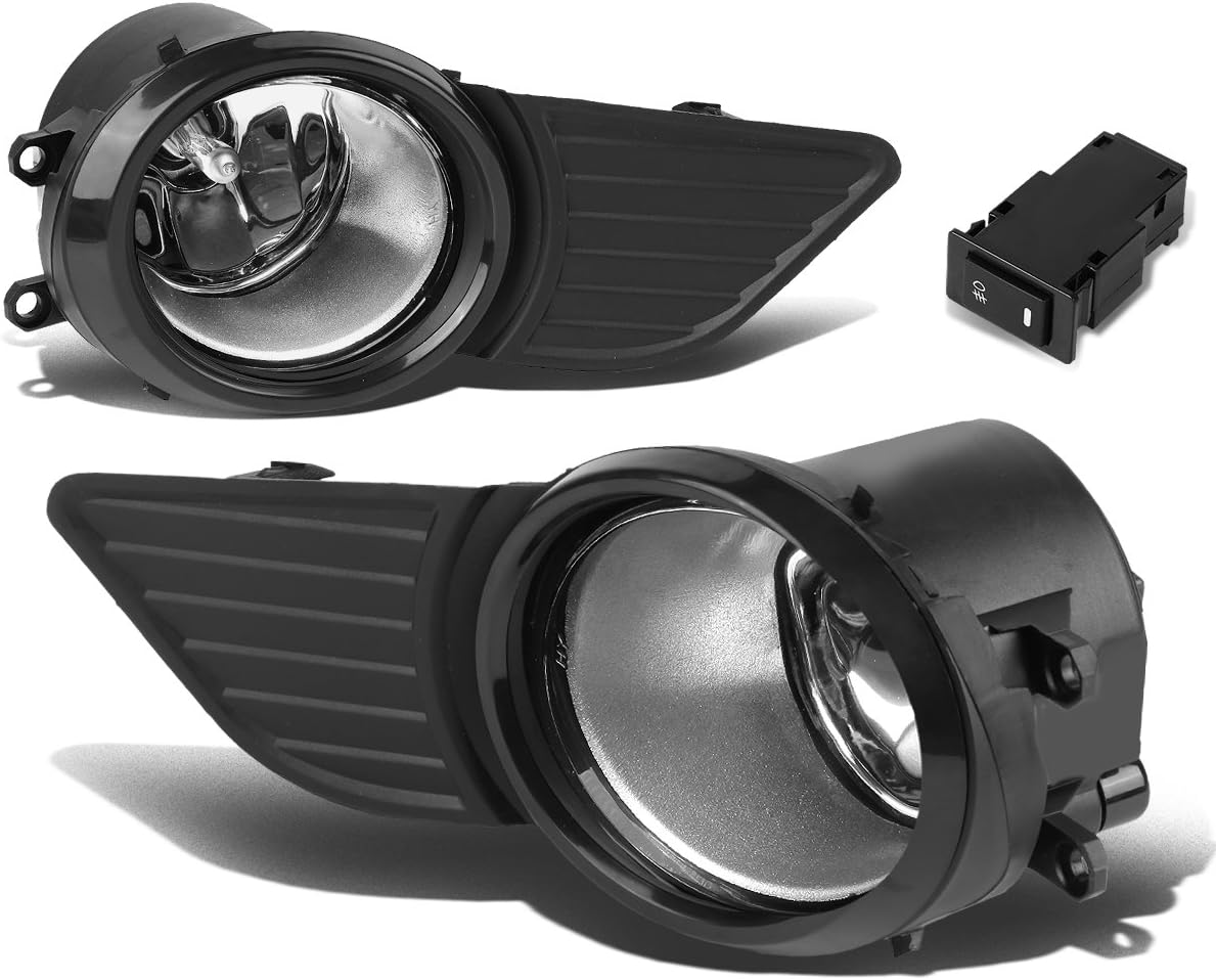 DNA MOTORING FL-ZTL-220-AM Front Bumper Fog Light With Switch Driver & Passenger Side Enhance visibility [Compatible with 11-17 Sienna]