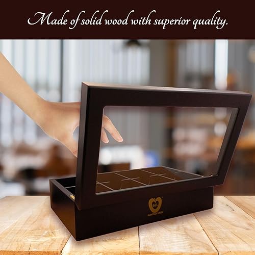 Miniatura 2 de BJOYFUL&LOVED BJL Organizador de bolsitas de té, caja de té de madera con 8 compartimentos, soporte de gran capacidad para almacenamiento,